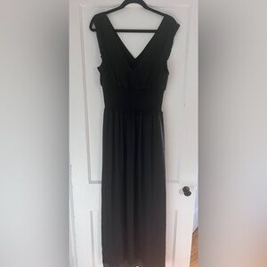 Banana Republic Smocked Black Maxi Dress Size 12